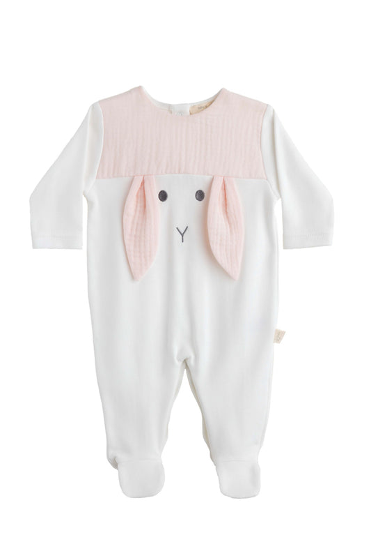 Hop into Style: Baby G.I. Bunny Baby Grow for Cozy Cuddles-Peachy Pink