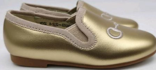 🚨PRE ORDER🚨 leather horsebit Loafers 🟤GOLD