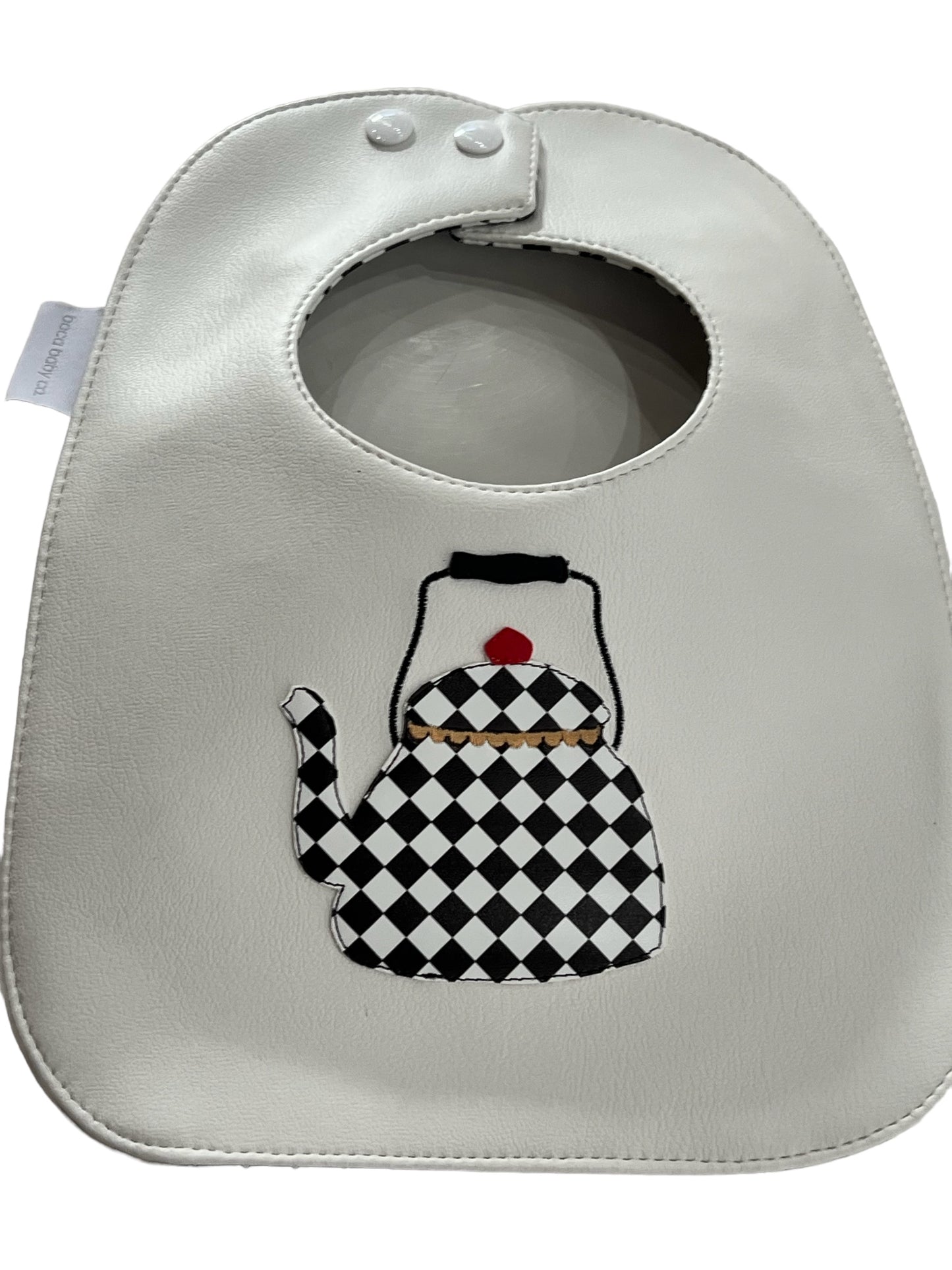 Reversible Vinyl  Baby Bibs -Regular Size ( Teapot  )