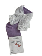 Meia Pata Sheer & Lace Bow  Knee Sock