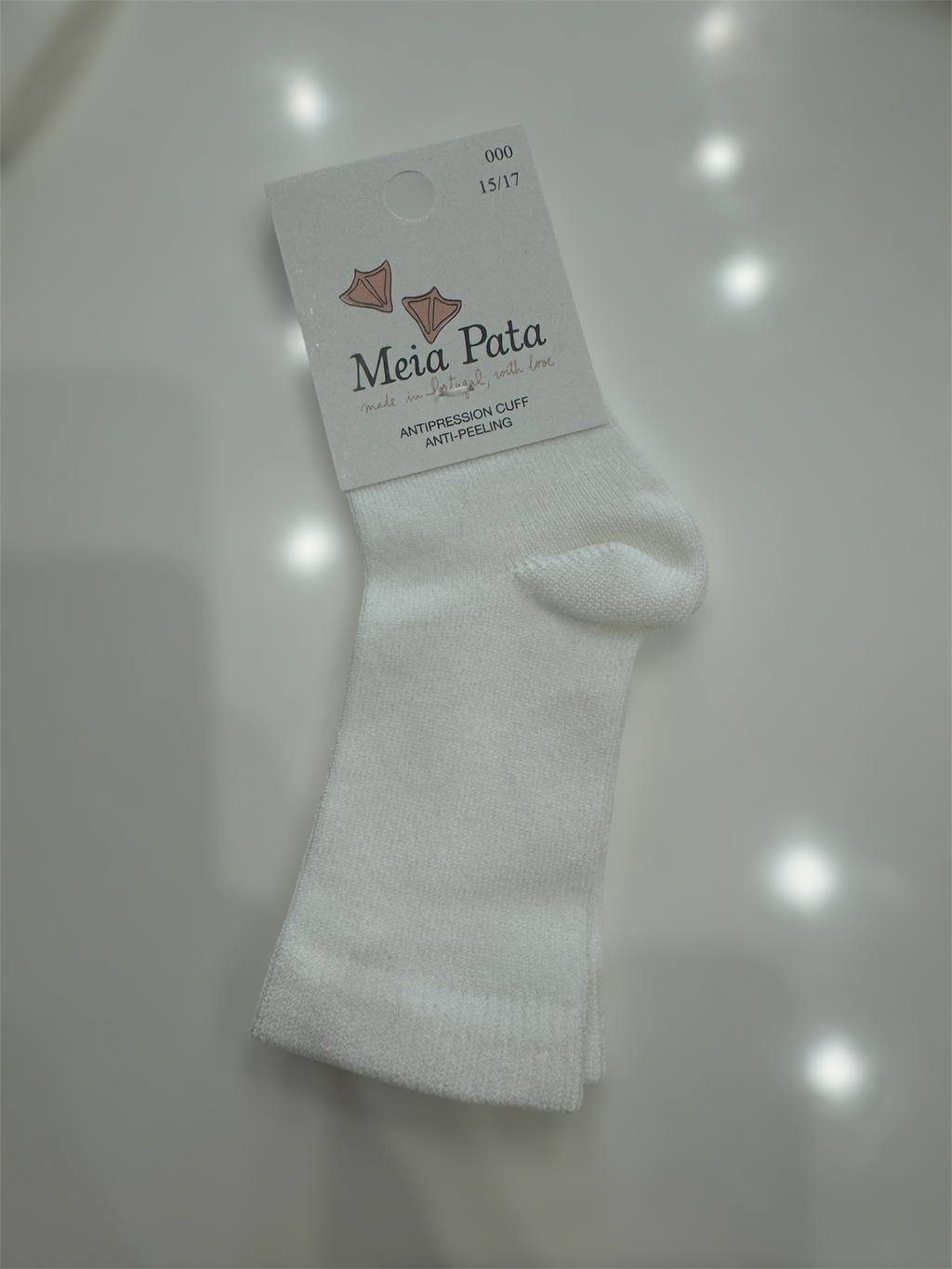 Meia Pata  Cotton Knee Sock -Ivory
