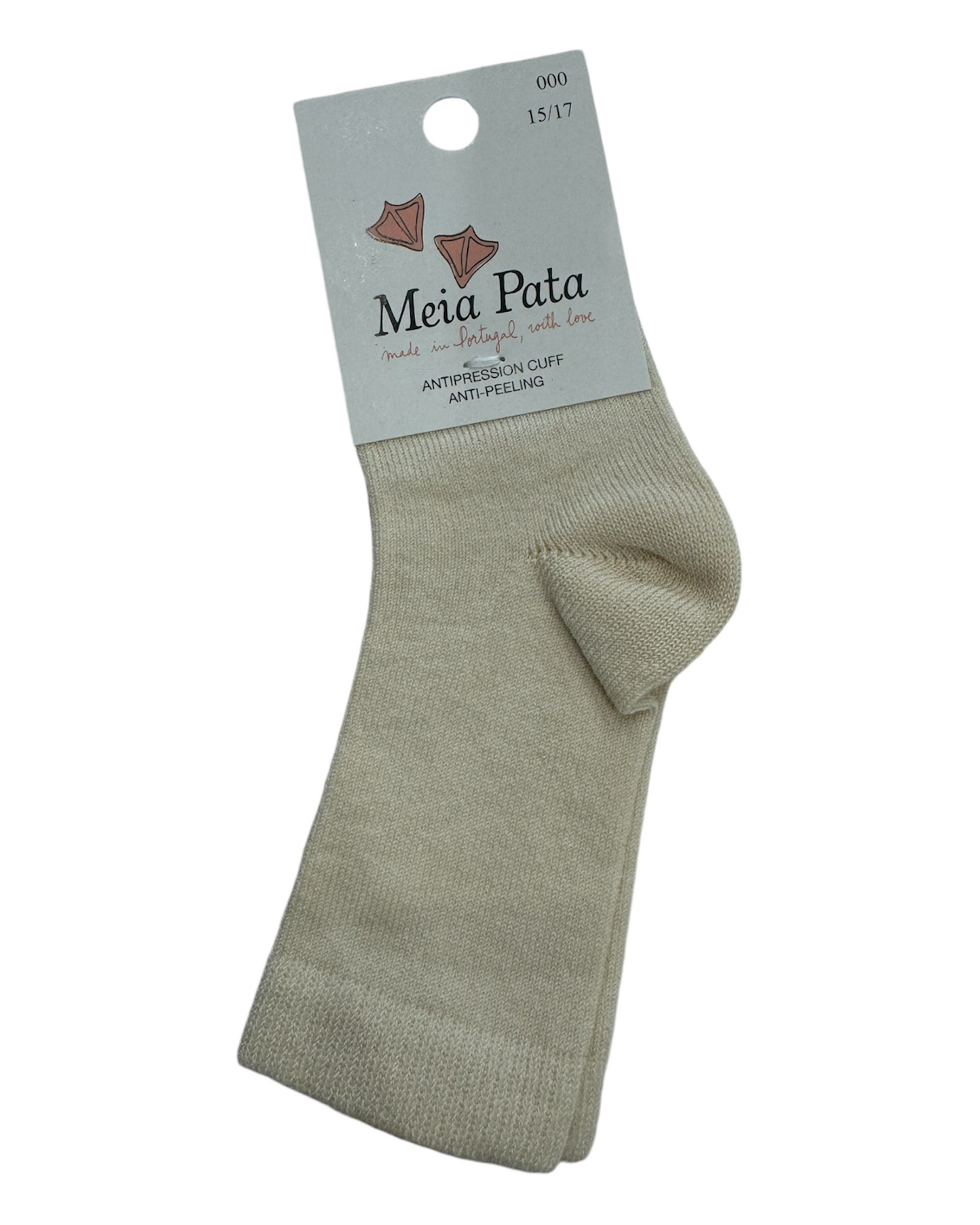 Meia Pata  Cotton Knee Sock -Pearl