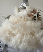 THE BELLISSIMA LUX CREAM LACE & TULLE DRESS Media 4 of 4