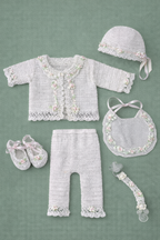 Heirloom Garden Lace Ensemble 6 pc Set