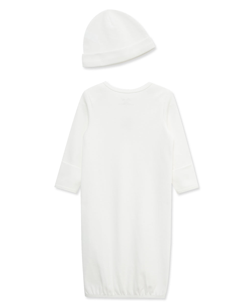 Sweet Baby Gender Neutral White Gown & Cap Set