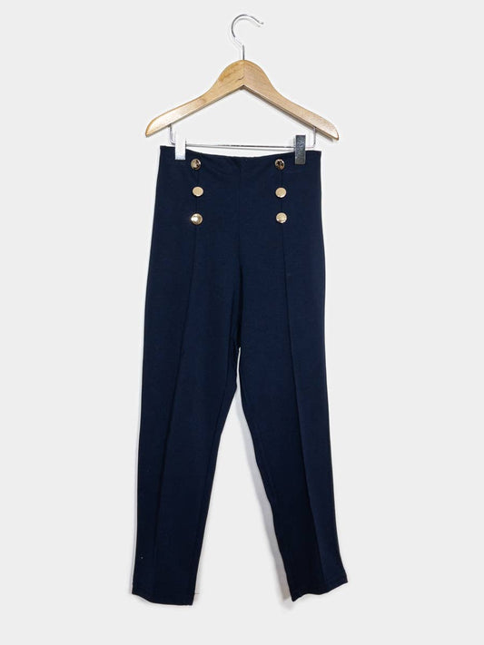 Girls gold button pants