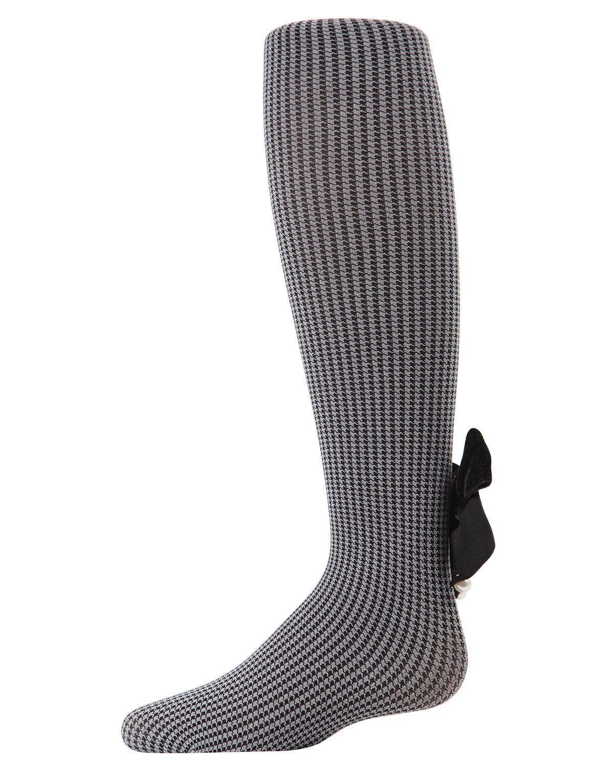 Herringbone Bow Back Girls Tights