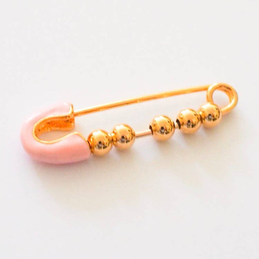 Pink & Gold Baby safety Pin