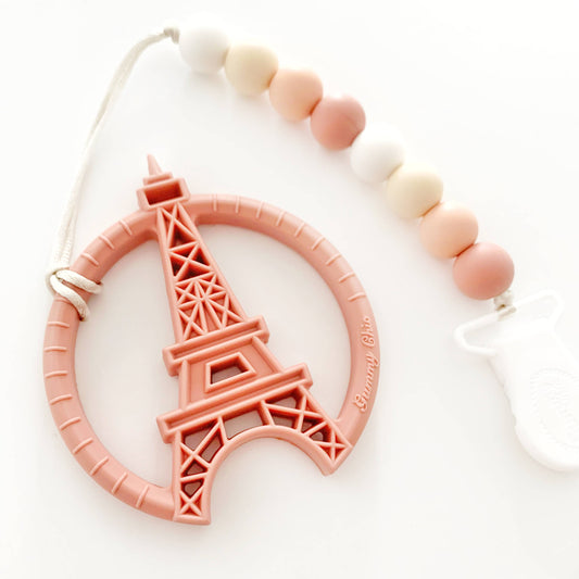 Paris tower with clip - Dusty Rose