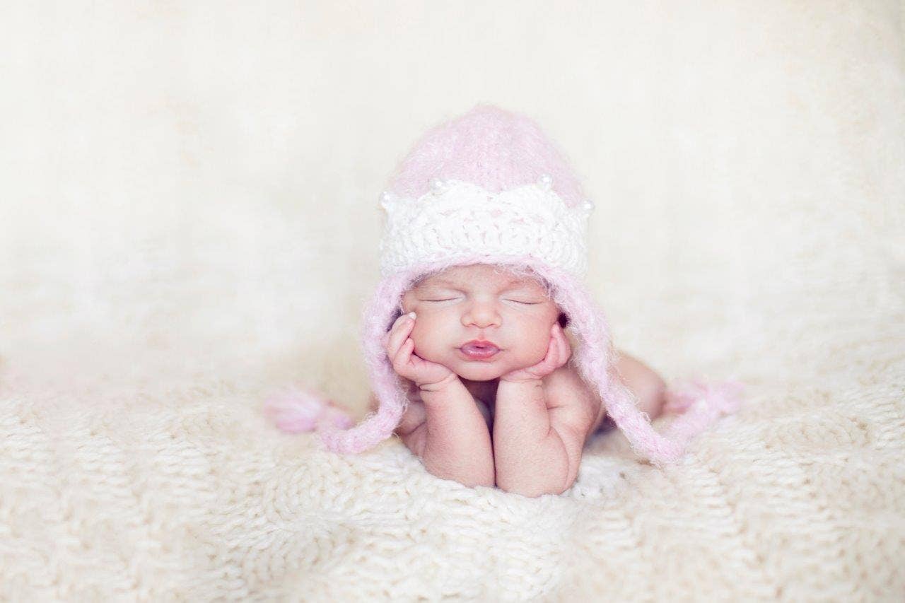 Soft Pink Princess Crocheted Handmade Heirloom Baby Gift Hat