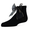 Black socks sheer bow
