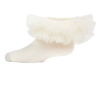 IVORY JUMBO FRILLY TUTU ANKLET SOCKS